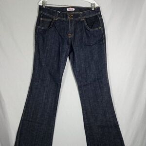 Dear Ab Jeans Women's Size 12 Flare Leg Dark Wash Thick Denim Y2k